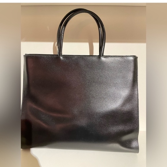 Furla top handle tote 14x14x4” smooth leather vintage - Picture 4 of 8